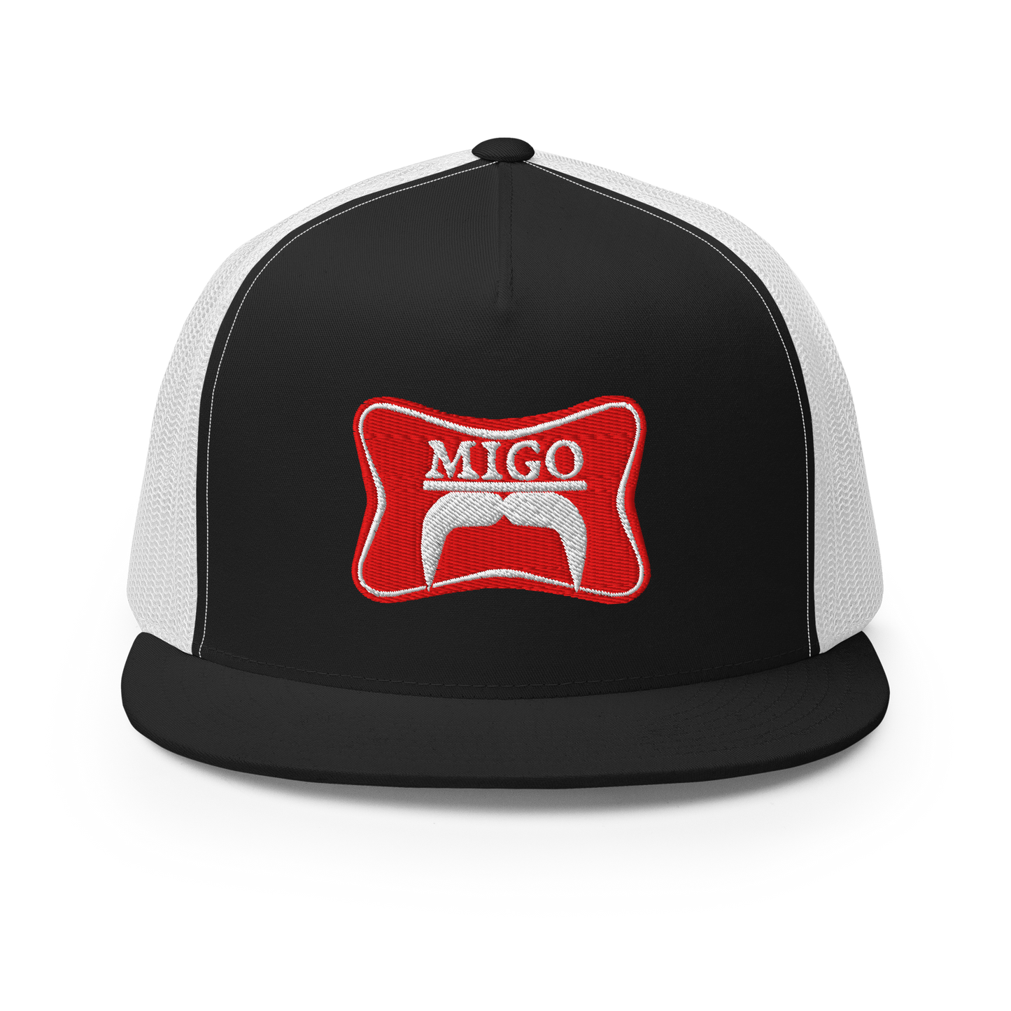 OG MIGO Flat Brim Trucker Hat – Red Rodeo Patch Snapback