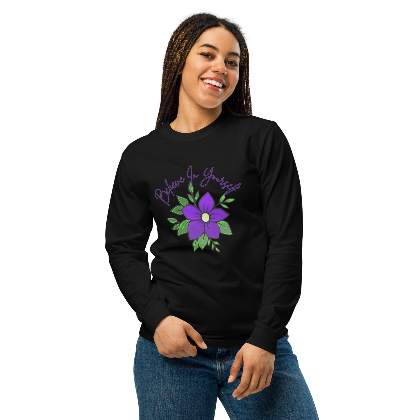 'Believe in Yourself' - heavyweight long-sleeve shirt