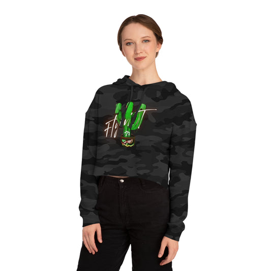 Flyin' T 'Cactus' Women's-Cropped Hoodie