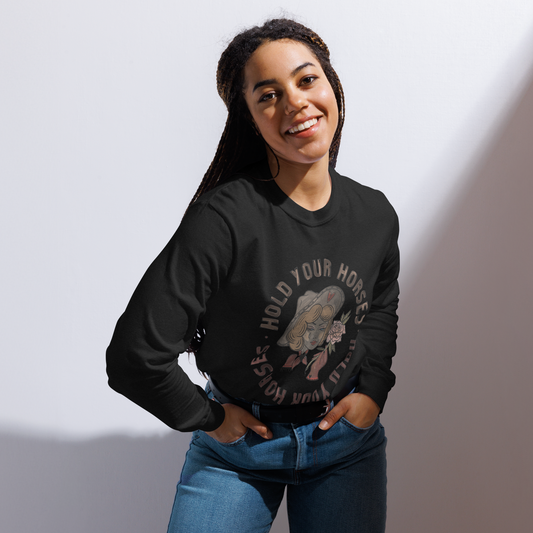 "Hold Your Horses"- long-sleeve women's shirt