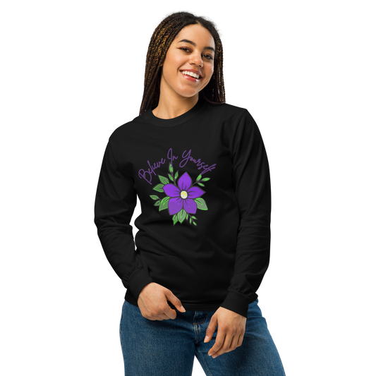 'Believe in Yourself' - heavyweight long-sleeve shirt